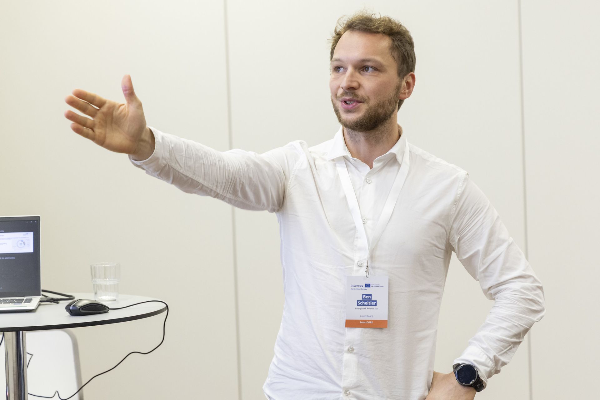 Presentation by Ben Scheitler, Energiepark Réiden (© Interreg North West Europe)